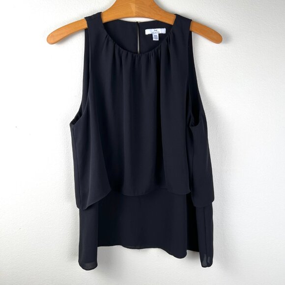 H by HALSTON Women's Flowy Double Layered Tank - Picture 9 of 12